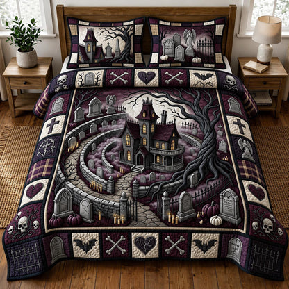 Haunted Manor 3-Piece Quilted Bedding Set GFTOMA14078