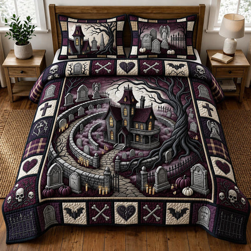 Haunted Manor 3-Piece Quilted Bedding Set GFTOMA14078