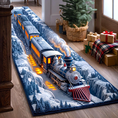 Snowy Train Runner Rug GFTOMA14086