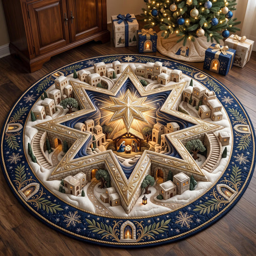 Star Nativity Quilted Round Mat GFTOMA14108