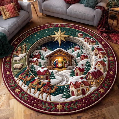 Christmas Bethlehem Quilted Round Mat GFTOMA14112