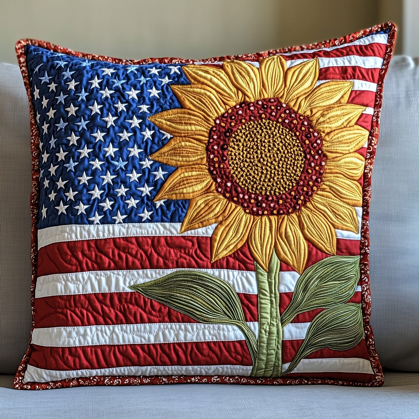 Sunflower Quilted Pillow Case GFTOMA1411