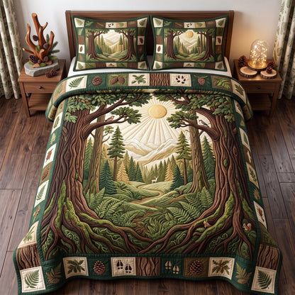 Forest Sanctuary 3-Piece Quilted Bedding Set GFTOMA14120