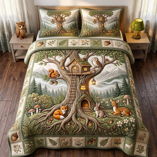 Enchanted Woodland 3-Piece Quilted Bedding Set GFTOMA14125