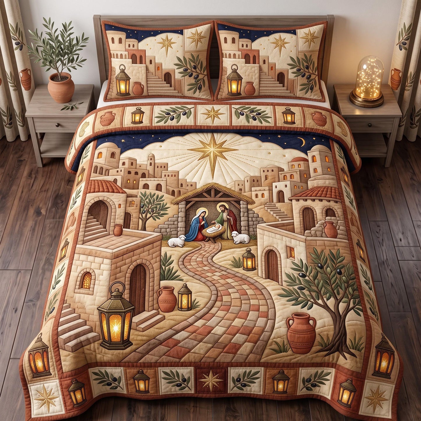 Bethlehem Journey 3-Piece Quilted Bedding Set GFTOMA14130