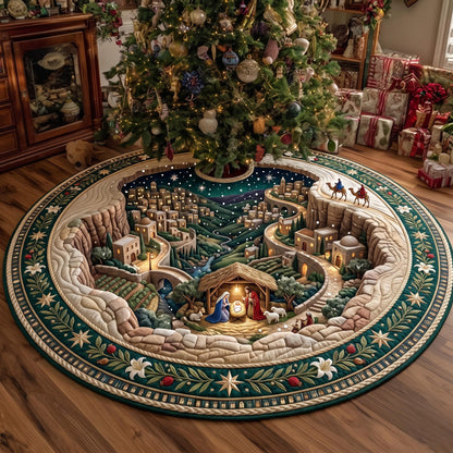 Nativity Village Quilted Tree Skirt GFTOMA14133
