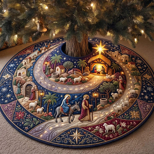 Nativity Village Quilted Tree Skirt GFTOMA14136