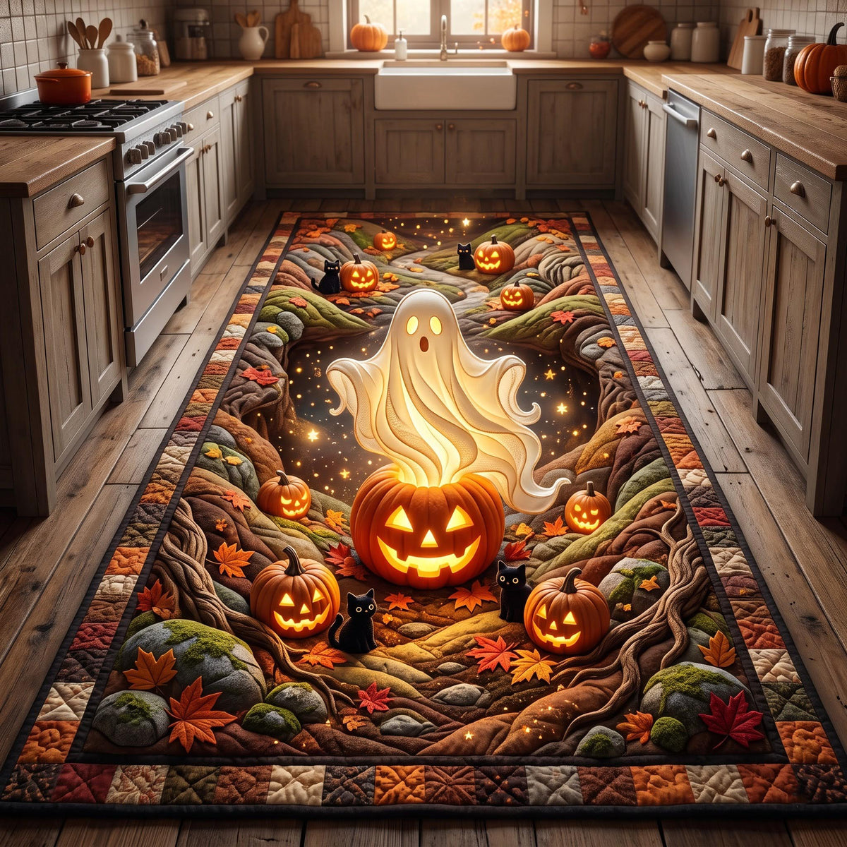 Pumpkin Ghost Runner Rug GFTOMA14139