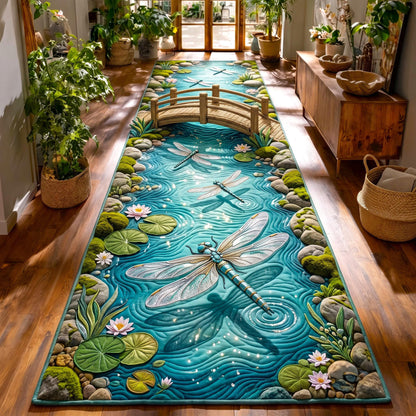 Turquoise Dragonfly Runner Rug GFTOMA14145