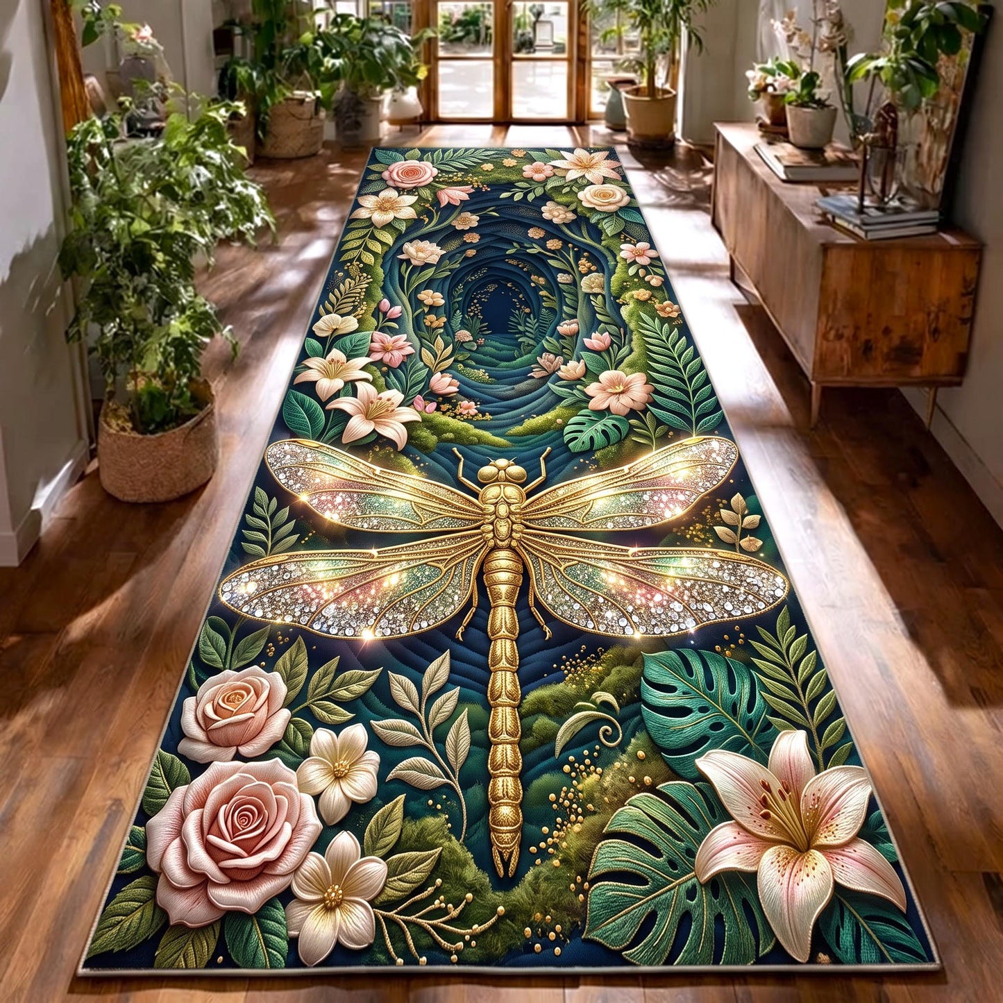 Garden Dragonfly Runner Rug GFTOMA14147