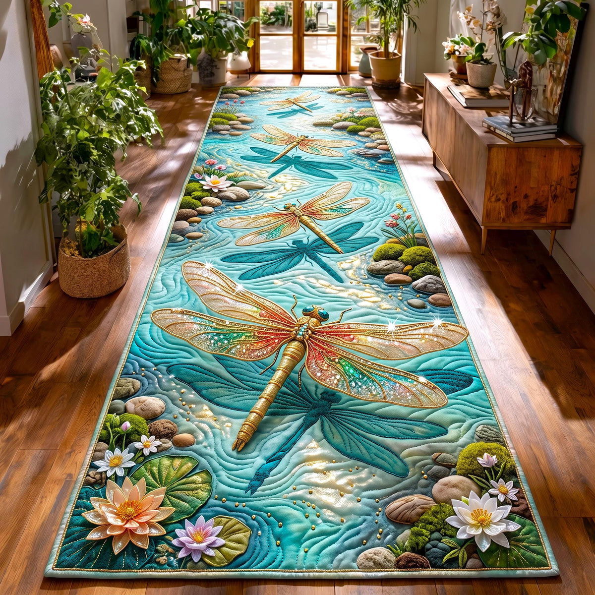 Tropical Dragonfly Runner Rug GFTOMA14149