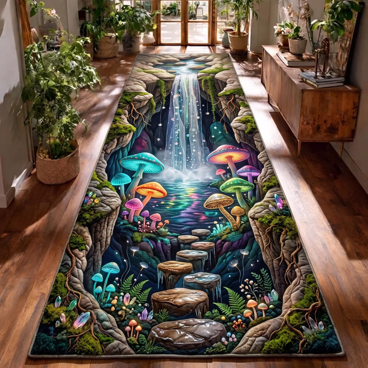 Mystic Waterfall Runner Rug GFTOMA14176