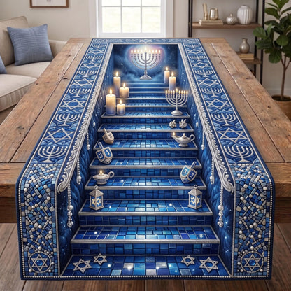 Hanukkah Menorah Quilted Table Runner GFTOMA14197