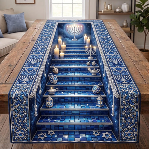 Hanukkah Menorah Quilted Table Runner GFTOMA14197