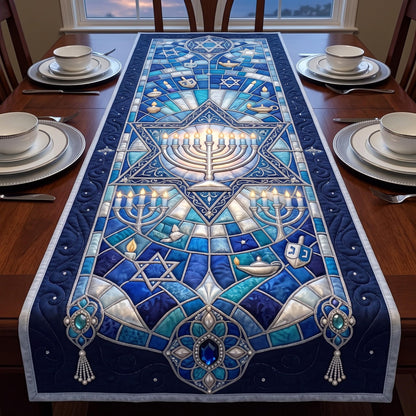 Hanukkah Star Quilted Table Runner GFTOMA14198
