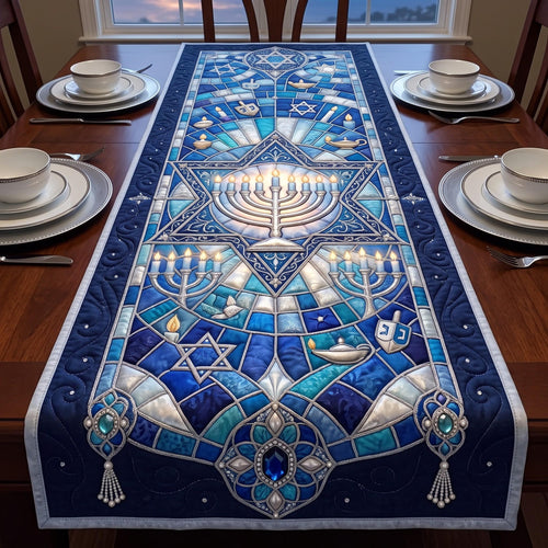 Hanukkah Star Quilted Table Runner GFTOMA14198