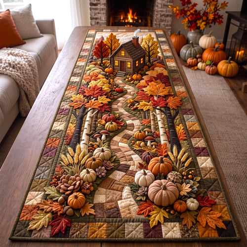 Harvest Pumpkin Quilted Table Runner GFTOMA14201