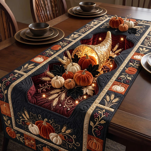 Pumpkin Harvest Quilted Table Runner GFTOMA14203