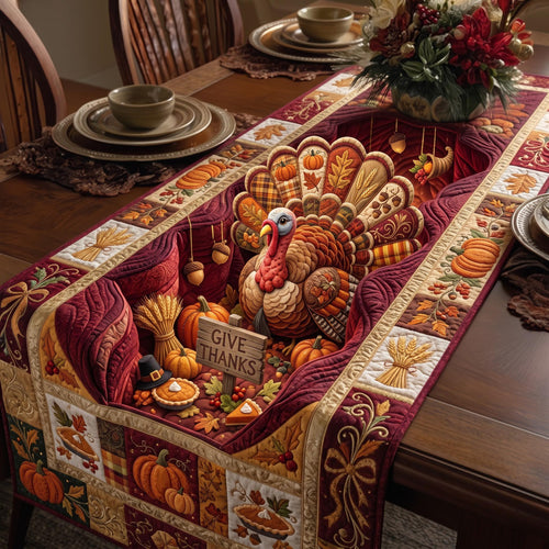 Turkey Blessings Quilted Table Runner GFTOMA14205