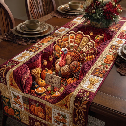 Turkey Blessings Quilted Table Runner GFTOMA14205
