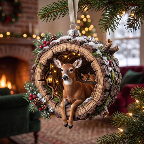 Deer Haven Christmas Mica Ornament GFTOMA14253