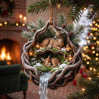 Deer Haven Christmas Mica Ornament GFTOMA14255