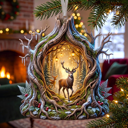 Deer Haven Christmas Mica Ornament GFTOMA14265