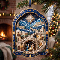 Nativity Village Christmas Mica Ornament GFTOMA14260