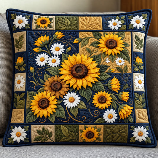 Sunflower Harvest Quilted Pillow Case GFTOMA14284C1