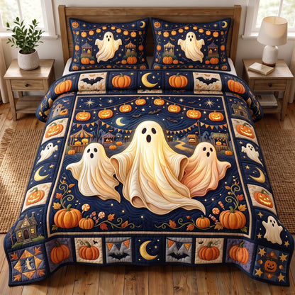 Halloween Ghost 3-Piece Quilted Bedding Set GFTOMA14287