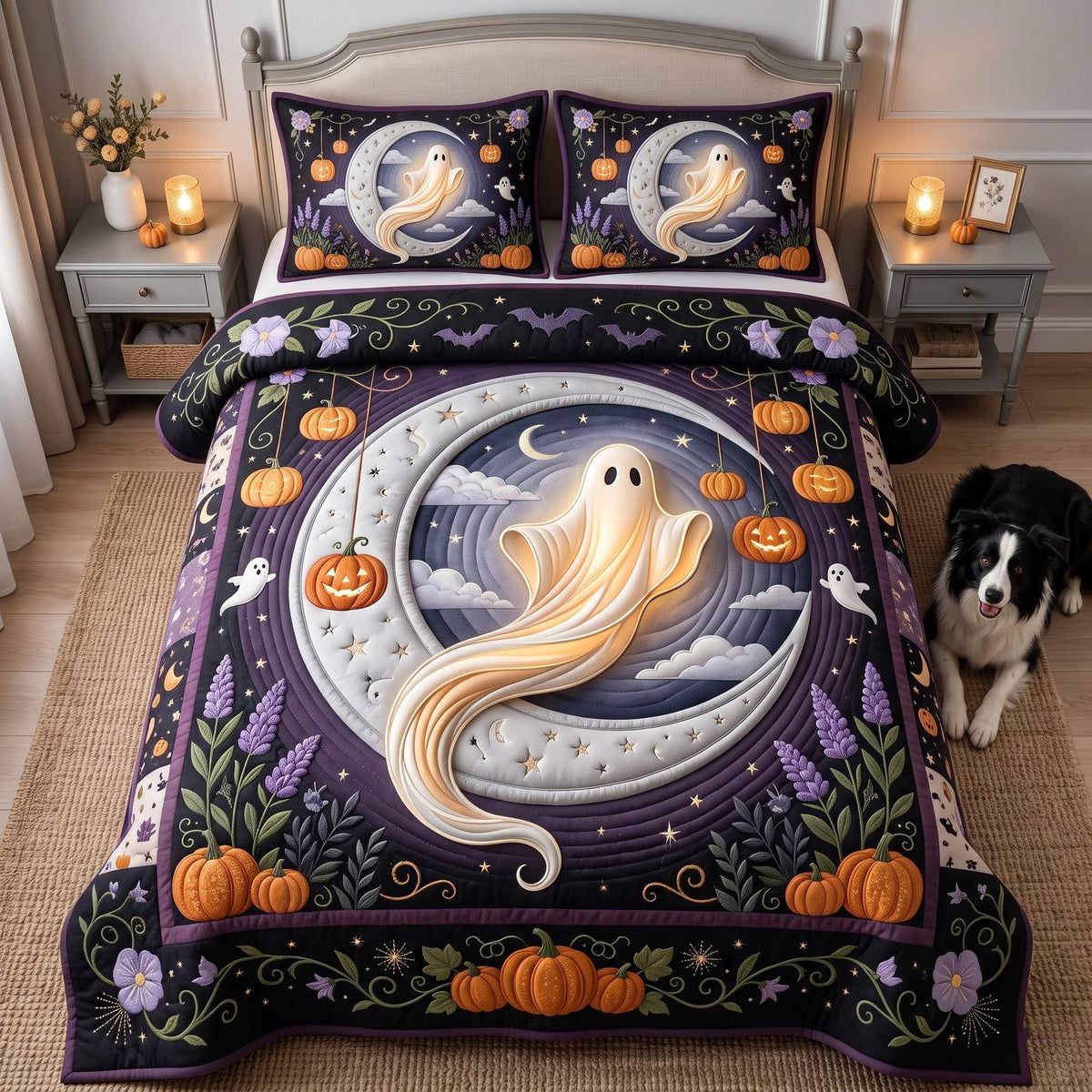 Mystic Ghost 3-Piece Quilted Bedding Set GFTOMA14289