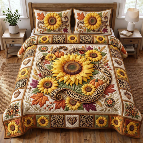 Sunflower Paisley 3-Piece Quilted Bedding Set GFTOMA14295