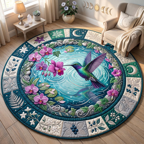 Floral Hummingbird Quilted Round Mat GFTOMA14314