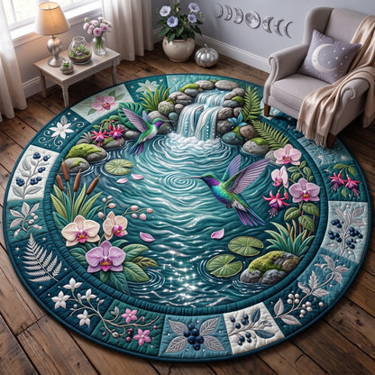 Waterfall Hummingbird Quilted Round Mat GFTOMA14315