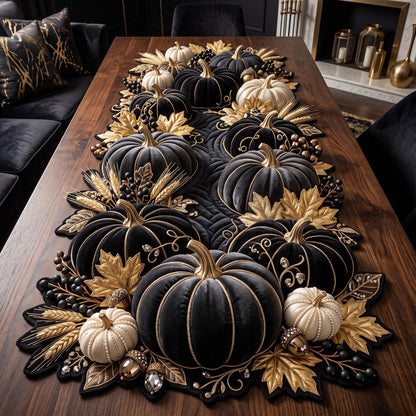 Black Pumpkin Custom Shape Quilted Table Runner GFTOMA14335