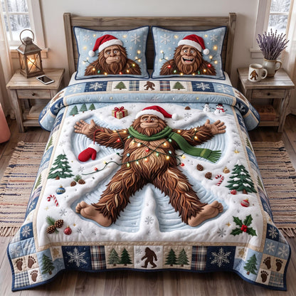 Snow Angel Bigfoot 3-Piece Quilted Bedding Set GFTOMA14355