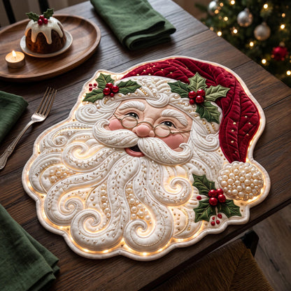 Santa Face Custom Shape Quilted Placemat GFTOMA14372
