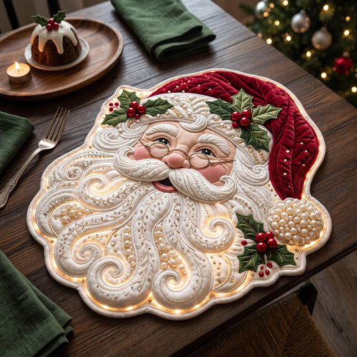 Santa Face Custom Shape Quilted Placemat GFTOMA14372