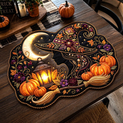 Witch Hat Pumpkin Custom Shape Quilted Placemat GFTOMA14378