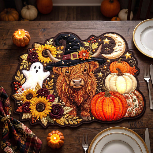Highland Halloween Custom Shape Quilted Placemat GFTOMA14379