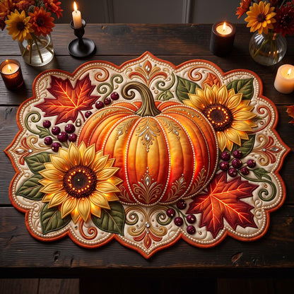 Autumn Pumpkin Custom Shape Quilted Placemat GFTOMA14380