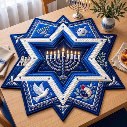 Festival Lights Custom Shape Quilted Table Topper GFTOMA14406