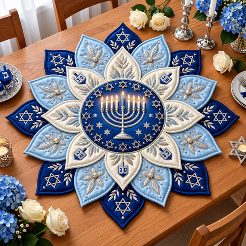 Festival Lights Custom Shape Quilted Table Topper GFTOMA14410