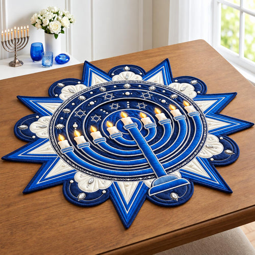 Festival Lights Custom Shape Quilted Table Topper GFTOMA14411