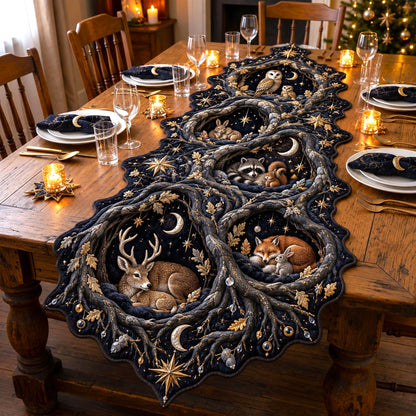 Woodland Winter Custom Shape Quilted Table Runner GFTOMA14412