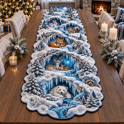 Winter Forest Custom Shape Quilted Table Runner GFTOMA14413