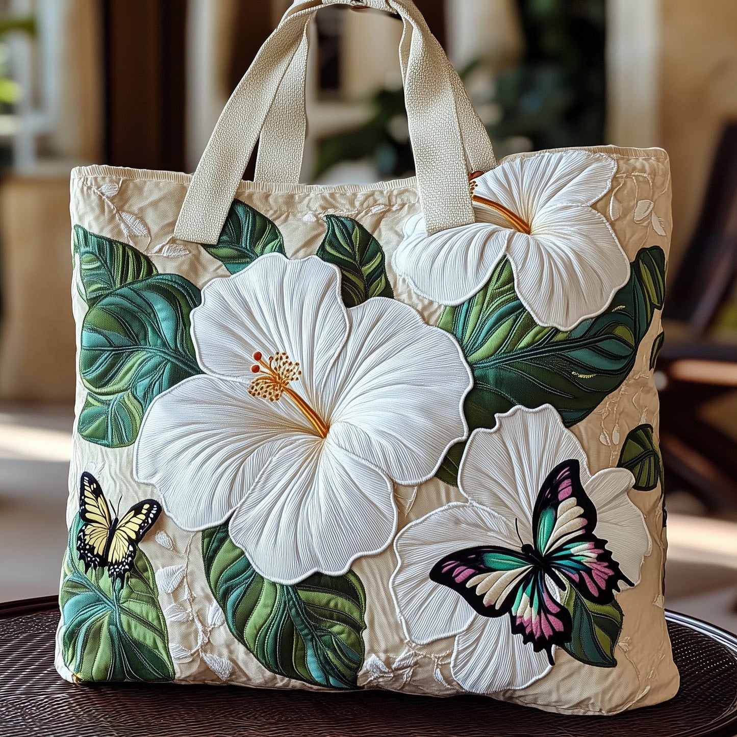 Hibiscus Quilted Tote Bag GFTOMA1444