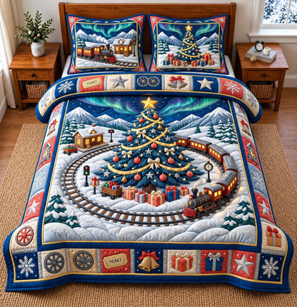 Christmas Tree 3-Piece Quilted Bedding Set GFTOMA14525