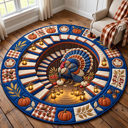 Harvest Turkey Quilted Round Mat GFTOMA14535