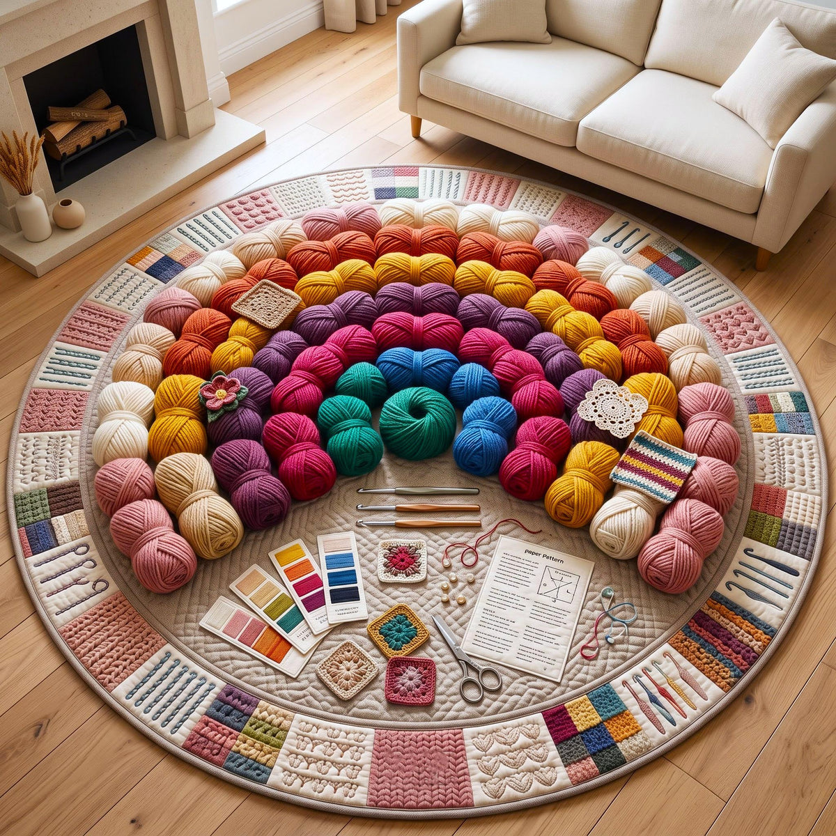 Yarn Craft Quilted Round Mat GFTOMA14538